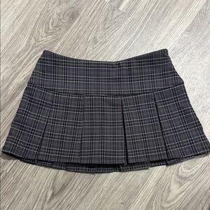 Plaid Black Mini Skirt